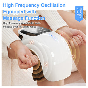 Smart Knee Massager With Heat  Vibration 3D Air Compression   Portable Pain Relief  Home Office Use