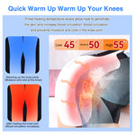 Smart Knee Massager With Heat  Vibration 3D Air Compression   Portable Pain Relief  Home Office Use